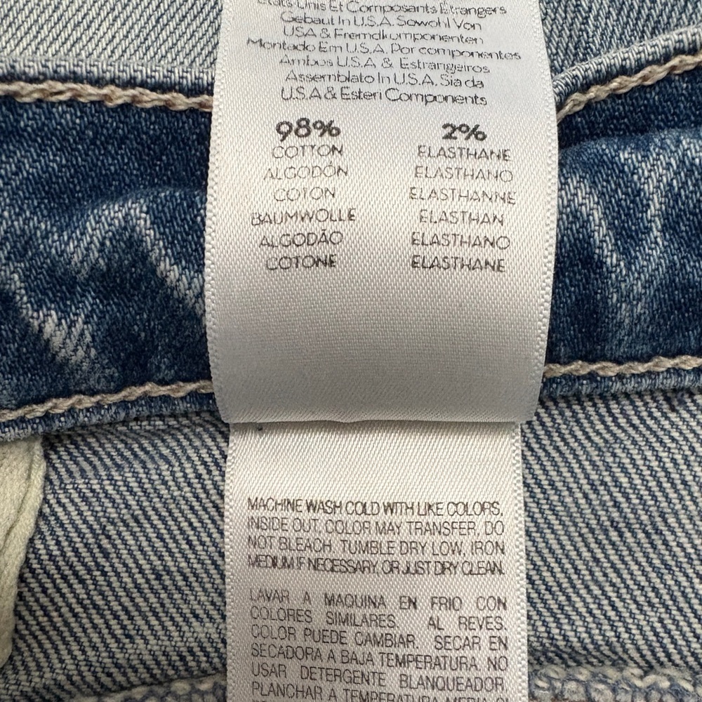 MOTHER The Dazzler Yoke Front Ankle Denim Jeans Wild Calling Blue Wash Size 27 - Picture 16 of 16